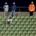 Empty seats are seen during a Confederations Cup Group A soccer match between Spain and New Zealand, at the Royal Bafokeng Stadium in Rustenburg, South Africa, Sunday, June 14, 2009. (AP Photo/Paul White)